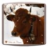 INTERRUPTEUR DECORE  VACHE AVEC CLOCHE