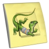 Interrupteur décoré César le Lézard