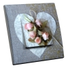 Interrupteur décoré Coeur et Rose