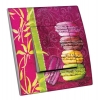 Interrupteur décoré 5 Macarons fond prune et feuillage