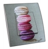 Interrupteur décoré  Macarons fond gris