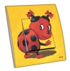 Interrupteur décoré Belle la Coccinelle en grand